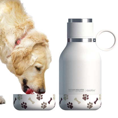 DOG DOWL - Edelstahlflasche & Hundenapf